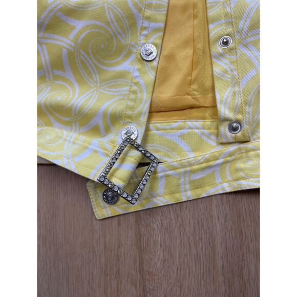 Versace Jeans Couture Yellow Baroque Print Jacket – Made in Italy –44 (8US) - Picture 4 of 9
